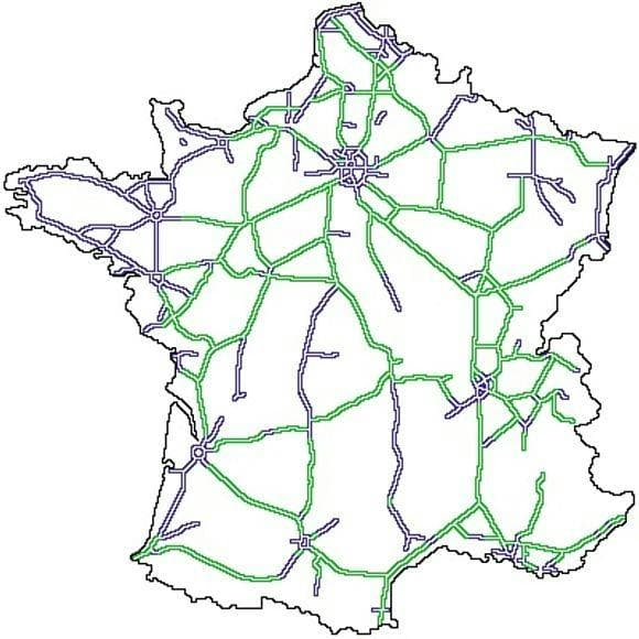 Map of french highways Map of french highways
