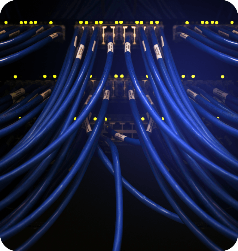 Réseau de câbles informatiques