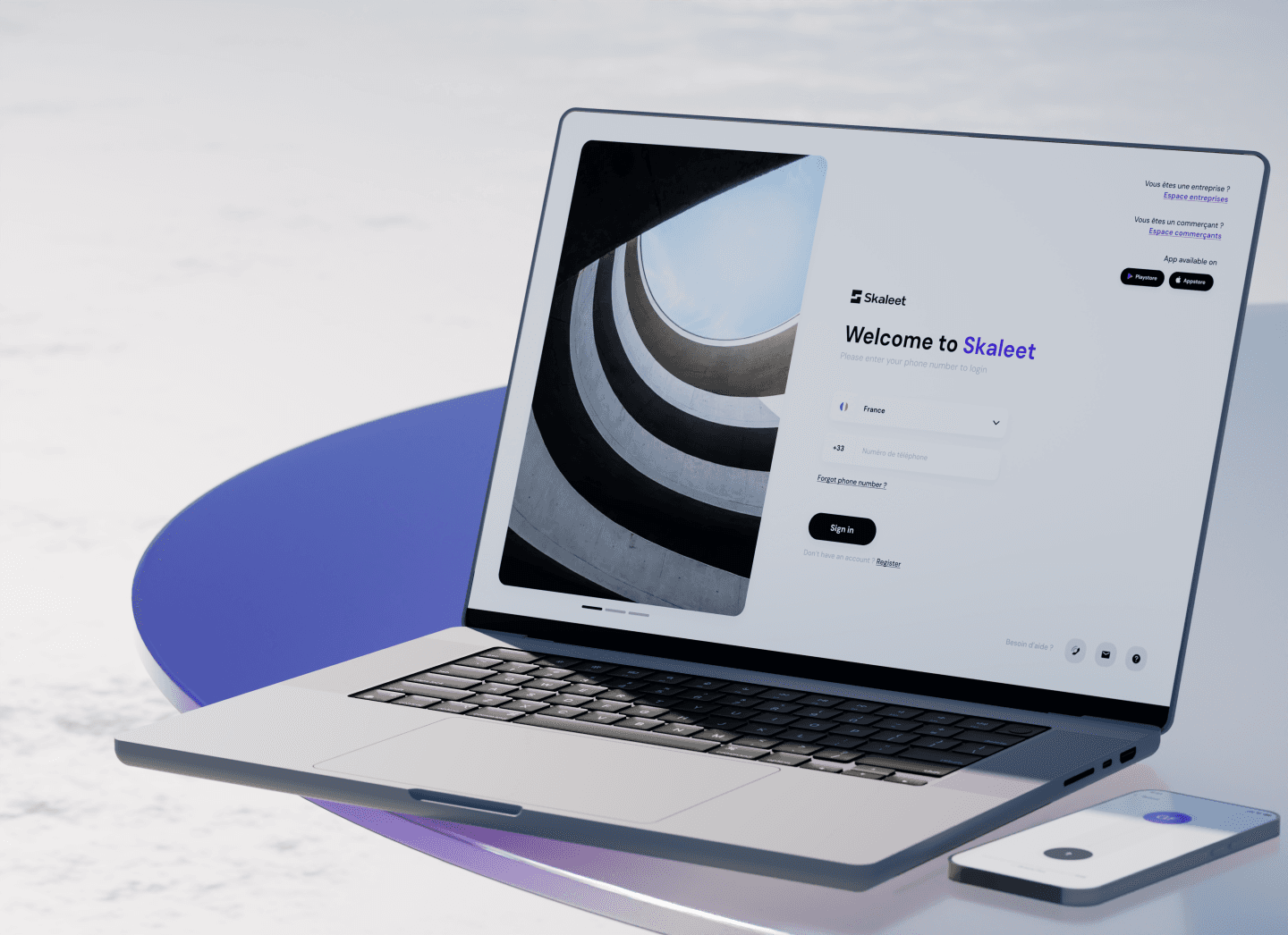 Skaleet - header Illustration du projet Skaleet app